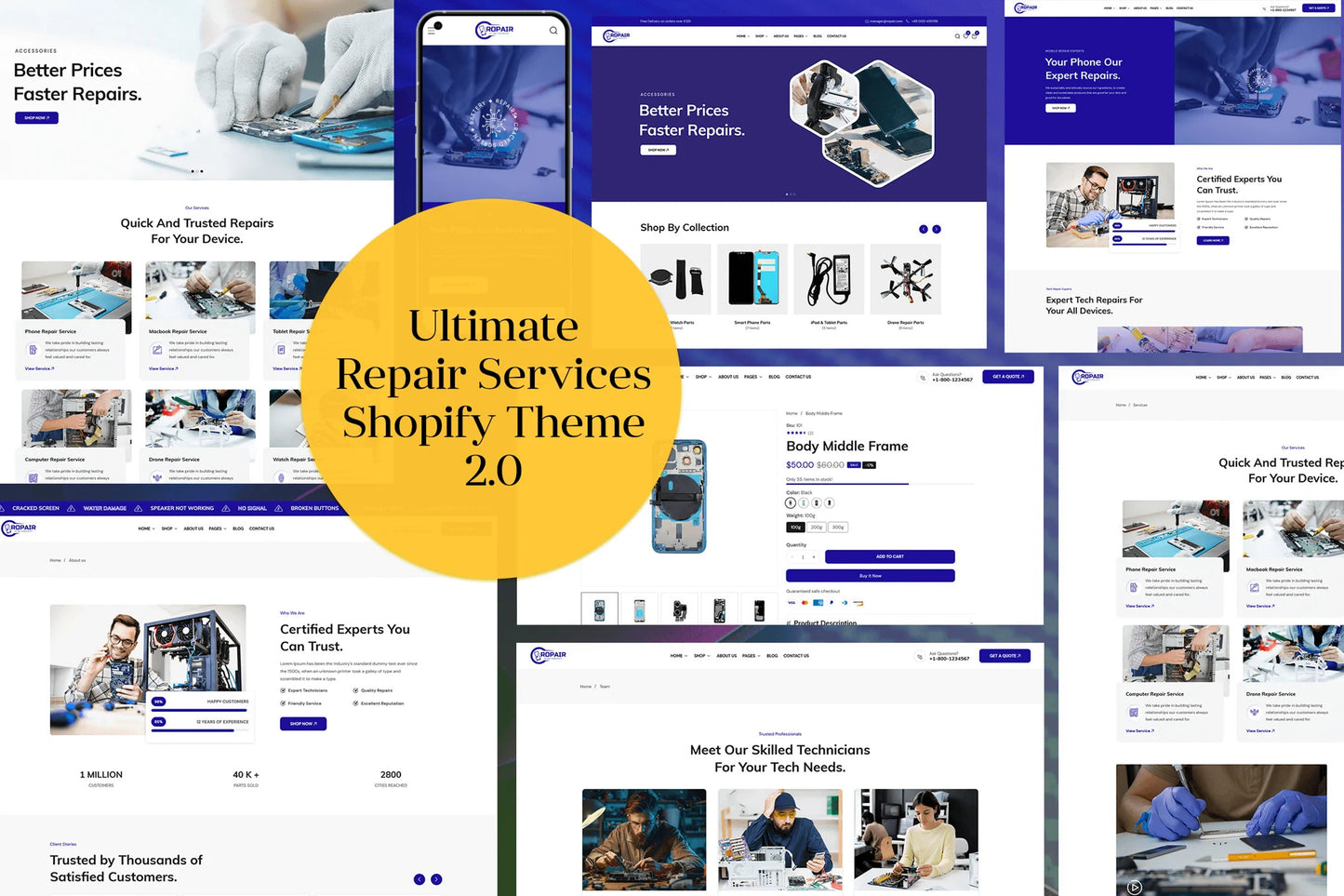 Ropair - Phone Computer & Electronics Repair Theme