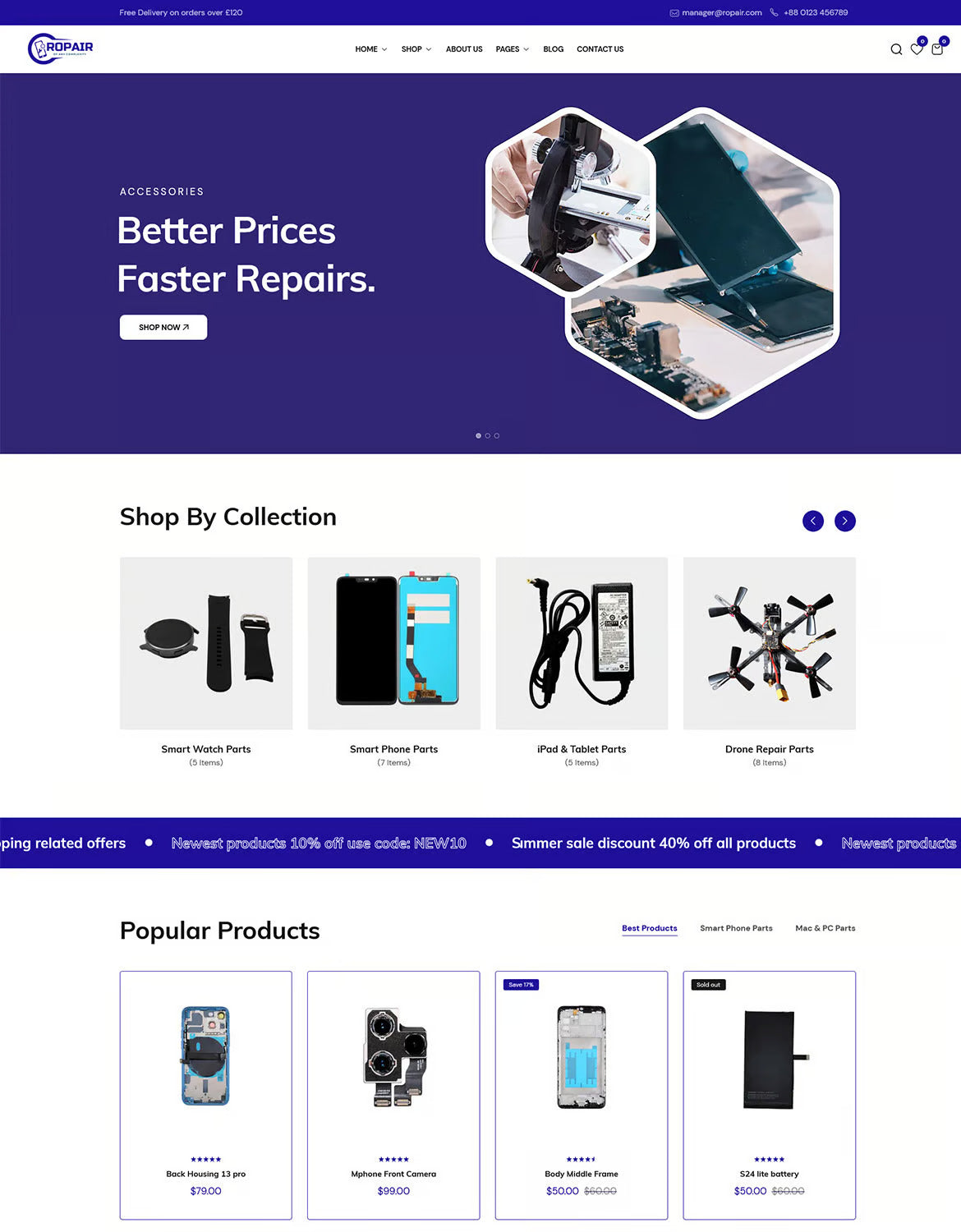 Ropair - Phone Computer & Electronics Repair Theme