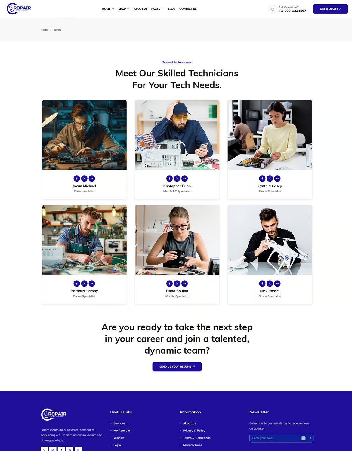 Ropair - Phone Computer & Electronics Repair Theme