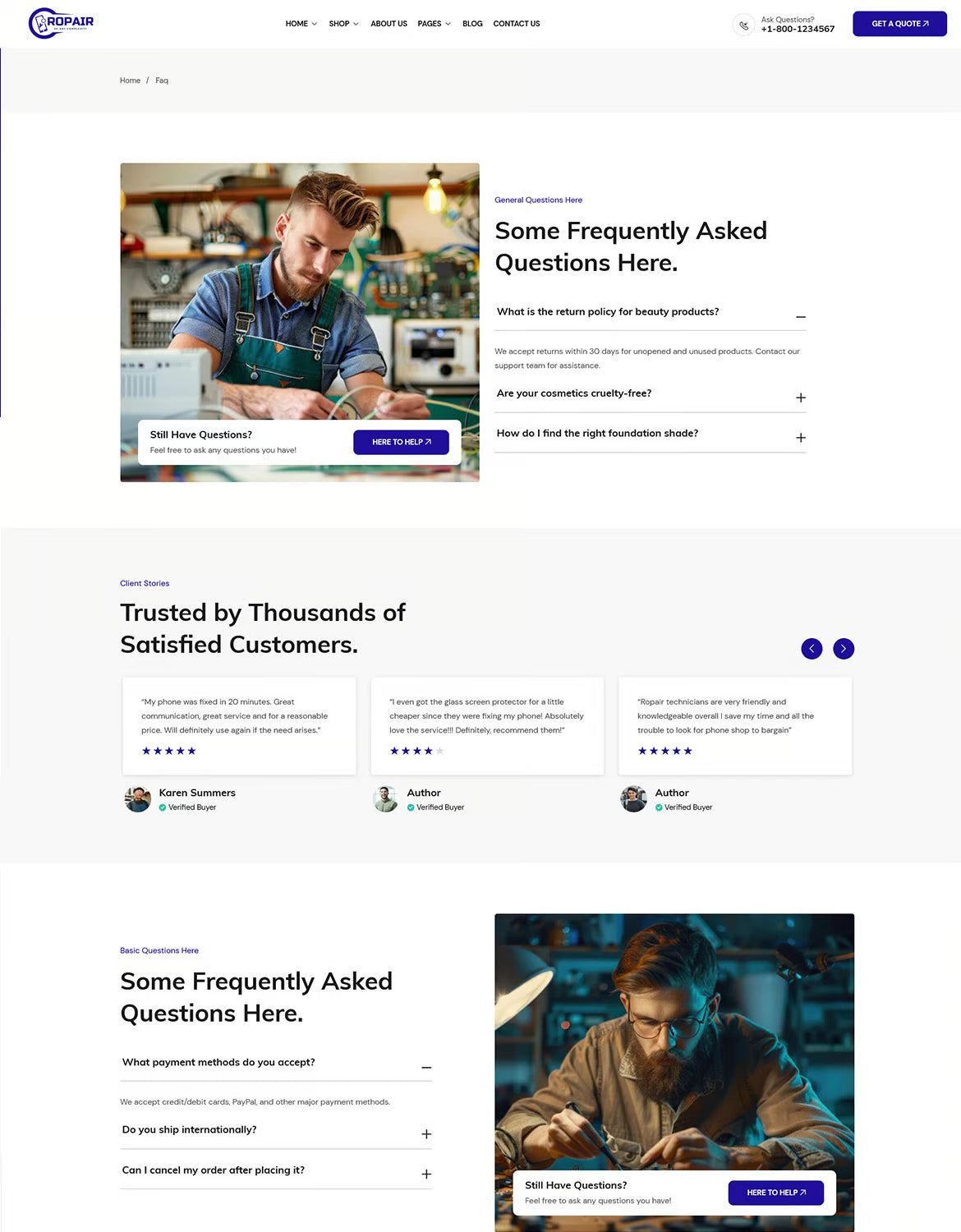 Ropair - Phone Computer & Electronics Repair Theme